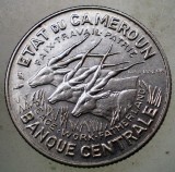 Moneda Camerun 100 Franci 1966, 12g, Nichel, KM#14