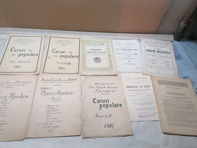 PROGRAMUL JUBILEULUI DE 25 ANI SOCIETATEA CORALA CARMEN CORURI POPULARE 1926 foto