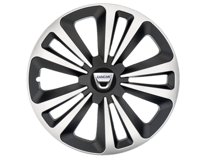 Set 4 Capace Roti Terra Gri-Negru R15, pentru gama auto Dacia