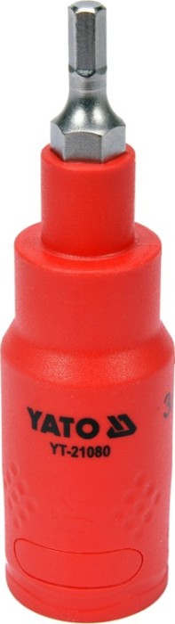 Bit hexagonal 4x75 mm izolat 1000V VDE cu adaptor 3/8 YATO