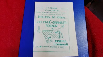 program Relonul Savinesti - Roznov - Minerul Comanesti foto