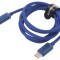 Cablu USB 2.0 Apple Lightning și USB C 1,2m albastru