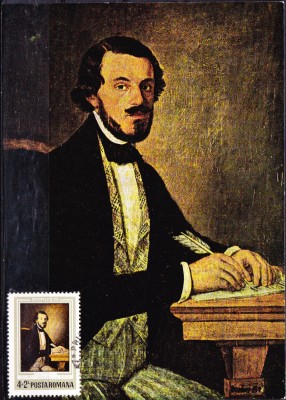 AMS* - MAXIMA BARBU ISCOVESCU - BARBAT SCRIIND LA MASA, NECIRCULATA foto