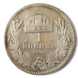 Ungaria 1 Coroana 1894 Argint VF+ Moneda Korona Argint