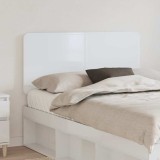 vidaXL Tăblie cap cu headboard Alb Lucios 120 cm Lemn compozit 887906