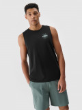 Tank top oversize cu imprimeu pentru bărbați - negru, 4F Sportswear