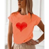 Tricou Orange din Bumbac Red Heart
