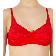 Sutien Clasic cu Cupă Moale și Dantelă S105 - Alb - 70C