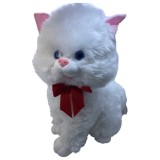 Jucarie de plus pisica alba