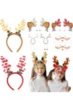 Set de diademe cu coarne de ren pentru Crăciun