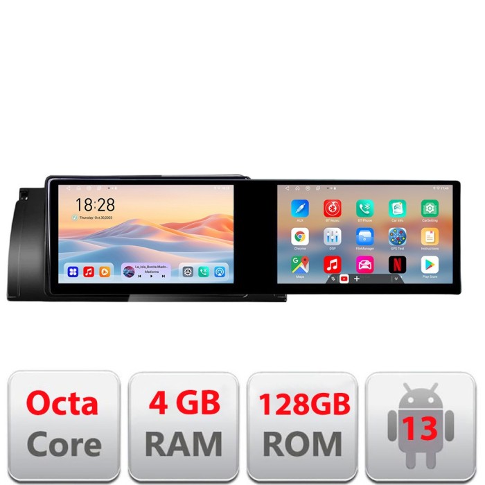 Navigatie BMW E39 si E53 Kit-082 Edotec 2 ecrane 8 core 4+128 21.6 inch Incell android Wifi 5Ghz gps internet CarStore Technology