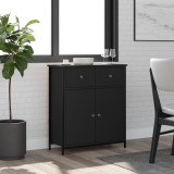 vidaXL Servantă, negru, 70x30x80 cm, lemn prelucrat