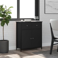 vidaXL Servantă, negru, 70x30x80 cm, lemn prelucrat