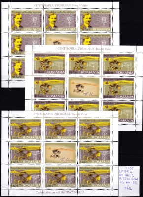 2006 Centenarul zborului Traian Vuia Minicoli LP1712a MNH foto