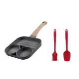 Set Tigaie Edman T1 antiaderenta cu 3 compartimente, pensula si spatula