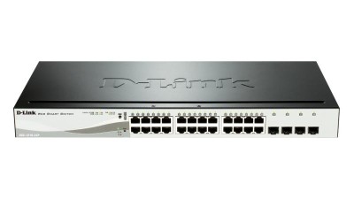 DLINK SW 20P-GB 4CMB 12P-POE SMART RM foto