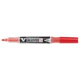 Pachet 10 buc marker pentru tabla vboard master s pilot 1.3 mm varf rotund rosu