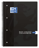 Caiet Cu Spirala A5+, Oxford School Collegeblock, 80 File-90g/mp, Scribzee, Liniat Stanga-dictando-n