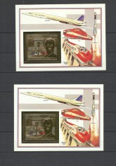 GUYANA 1990 PERSONALITATI CHARLES DE GAULLE GOLD AND SILVER FOIL foto