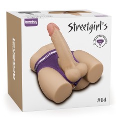 Masturbator anus cu dildo 14,6 cm Streetgirl&#039;s