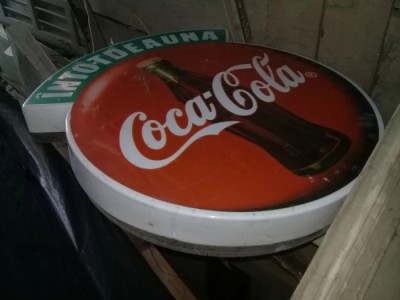 RECLAMA Luminoasa VECHE mare COCA COLA,COLECTIE,netestata/necuratata-vezi foto foto