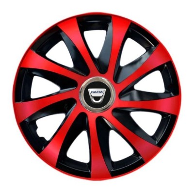 Set 4 capace roti Drift extra red R14 pentru gama Dacia foto
