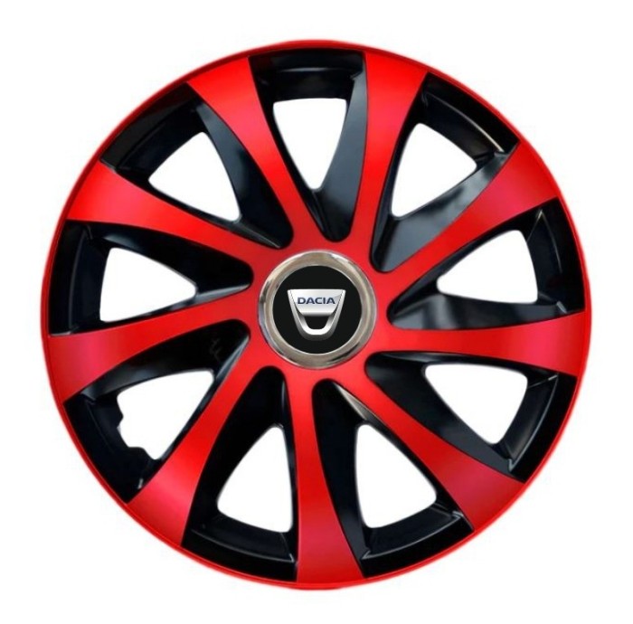 Set 4 capace roti Drift extra red R14 pentru gama Dacia