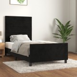 Cumpara ieftin Cadru de pat cu tăblie, negru, 90x200 cm, catifea
