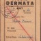 HST A1389 Legitimație ștrand Dermata Cluj 1947 fotbalist Papai Janos