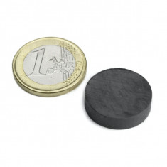 Magnet ferita disc Ø20&#215;5 mm, putere 700 g, Y35