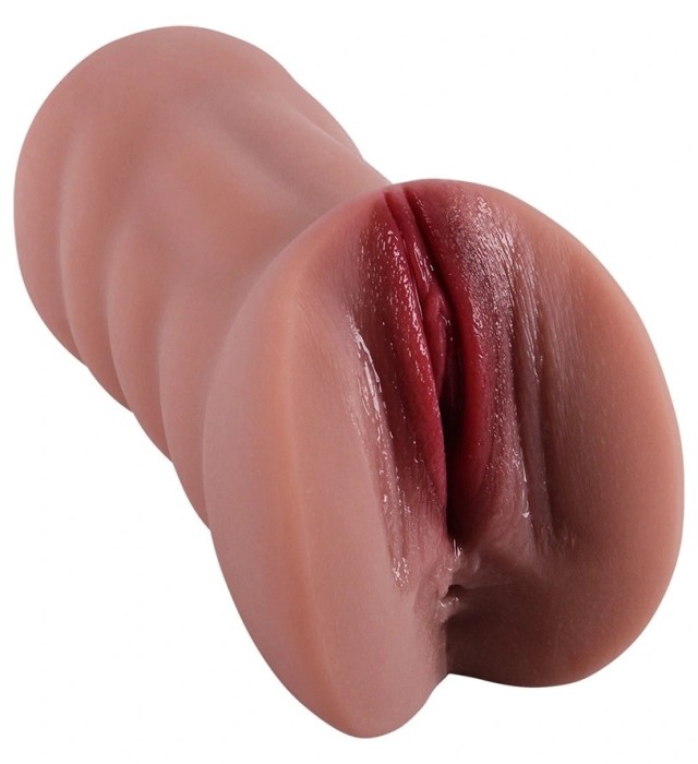 Masturbator No. 09 Vagin&amp;Anus, Material Realist TPE, Super Moale, Maro, 14.5 cm
