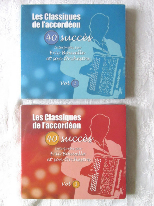 Patru CD-uri acordeon: &quot;Les Classiques de l&#039; accordeon - 40 succes&quot;,Vol. 1+3