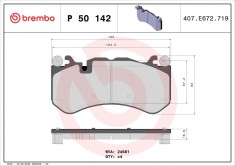 BREMBO P 50 142 PRIME LINE set placute frana,frana disc