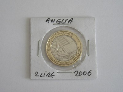 M3 C50 - Moneda foarte veche - Anglia - 2 lire sterline omagiala - 2006 foto