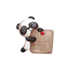 Sticker decorativ Panda, Multicolor, 55 cm, 5385ST foto