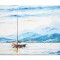Tablou peisaj cu veliere pictat manual, 70x50cm ulei pe panza in cutit efect 3D, Spectaculos