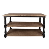 Cumpara ieftin Masa dining lemn masiv negru maro vintage 180x100x85 cm