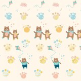 Covor de joaca pentru copii UG-F10120-2, din spuma, pliabil, 2 fete, impermeabil, izolant, 180 x 120 x 1 cm, alfabet