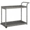 Carucior de bar, gri, 100x45x83 cm, poliratan