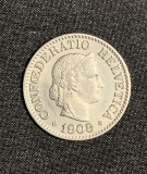 Moneda 10 rappen 1908 Elveția