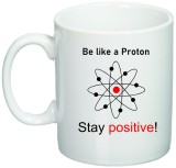 Cana alba personalizata &quot;Stay positive!&quot;&quot;Proton&quot;, INOVATIX&reg;. 330ml, Oem