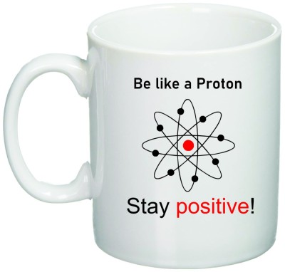 Cana alba personalizata &amp;quot;Stay positive!&amp;quot;&amp;quot;Proton&amp;quot;, INOVATIX&amp;reg;. 330ml foto