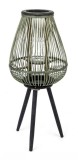 Cumpara ieftin Felinar bambus cu picioare din lemn verde Bamboo &Oslash; 30 cm x 61.5 h