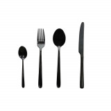 Set tacamuri 24 piese Antony Uber, Tognana Porcellane, inox, negru