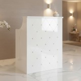 Recepție de coafor lacuită Alexa 80 cm cosmetică pentru salon cabinet SPA albă