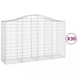 Cumpara ieftin Cosuri gabion arcuite 30 buc, 200x50x120/140cm, fier galvanizat