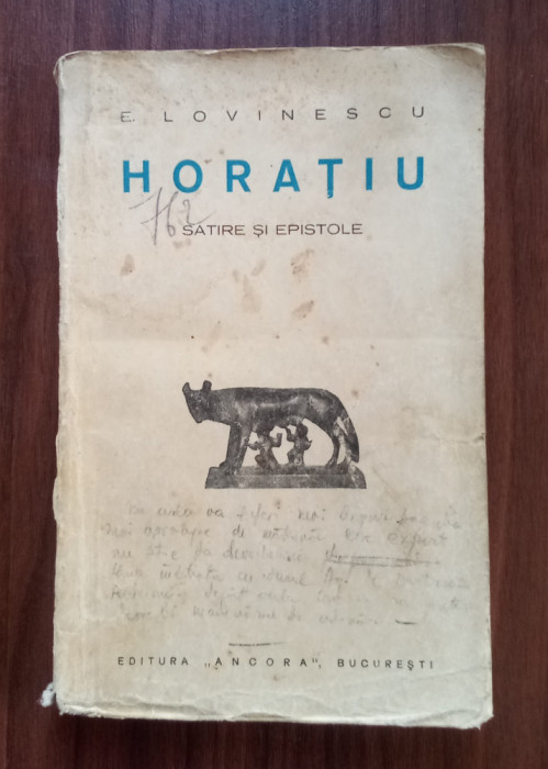 Horațiu - Satire și Epistole - E. LOVINESCU