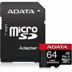 Card MicroSD ADATA 64GB UHS-I U3 V30S +Ad 100 70 MB s High Endurance foto