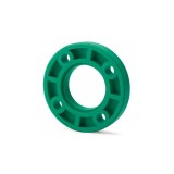 FLANSA CU 4 GAURI DIN PPR VERDE CU INSERTIE METALICA D,50MM