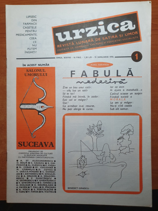 revista urzica 15 ianuarie 1976 - revista de satira si umor